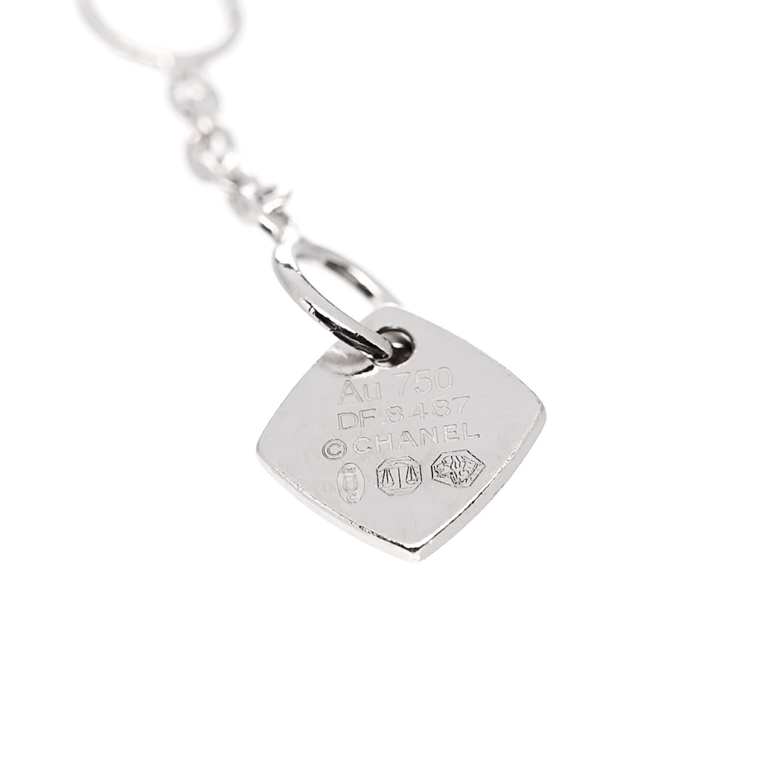 Chanel 18K White Gold Diamond Coco Bracelet 4 of 5