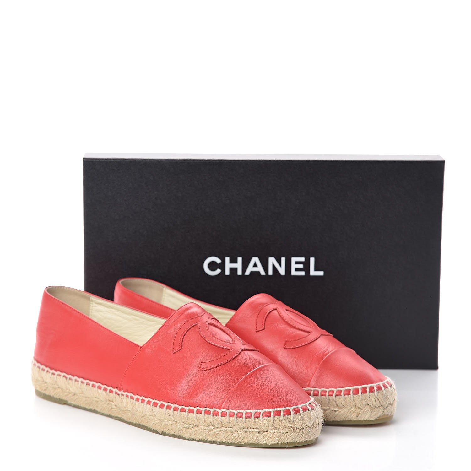 Chanel Lambskin CC Espadrilles 39 Red 8 of 8