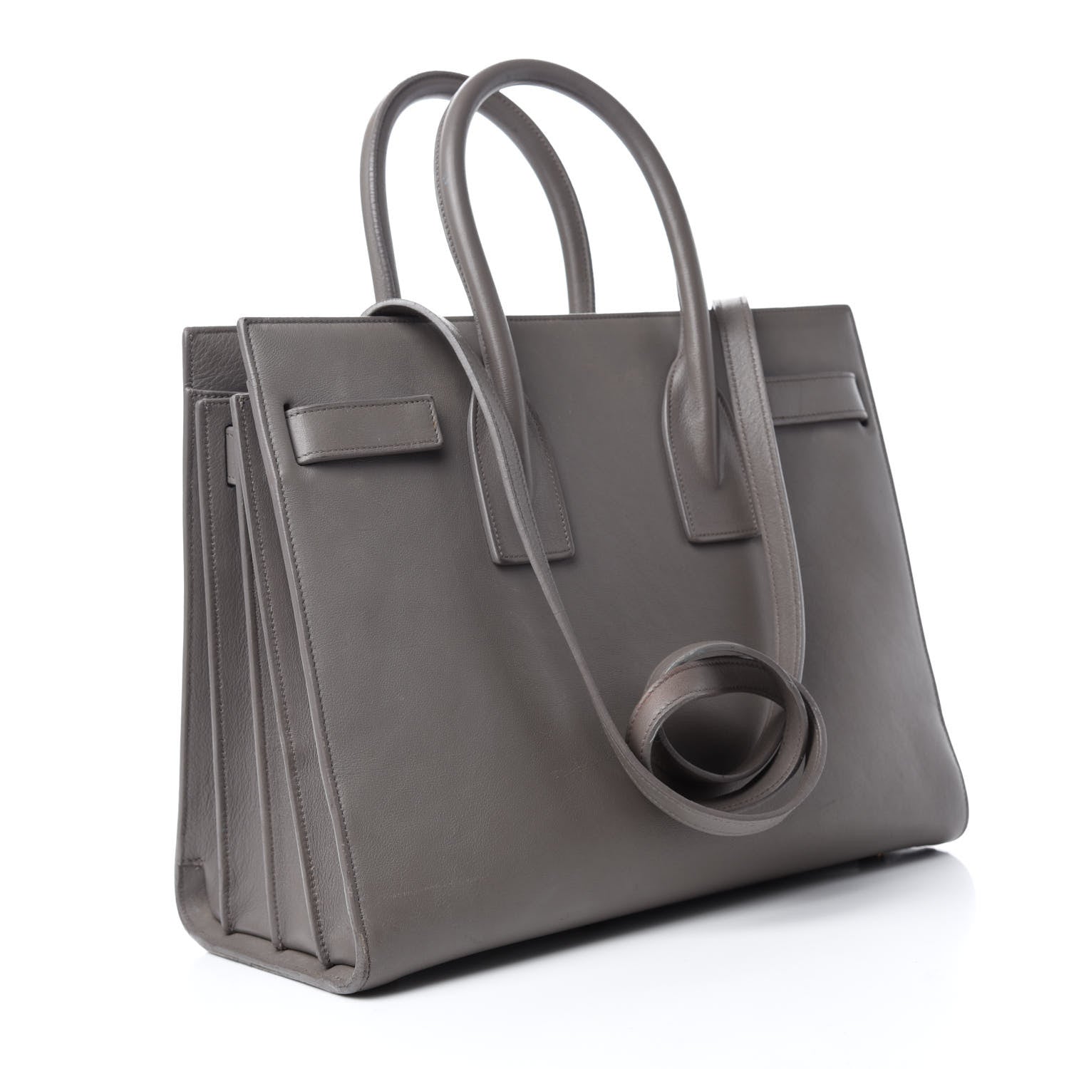 Saint Laurent Calfskin Small Sac De Jour Earth 3 of 11