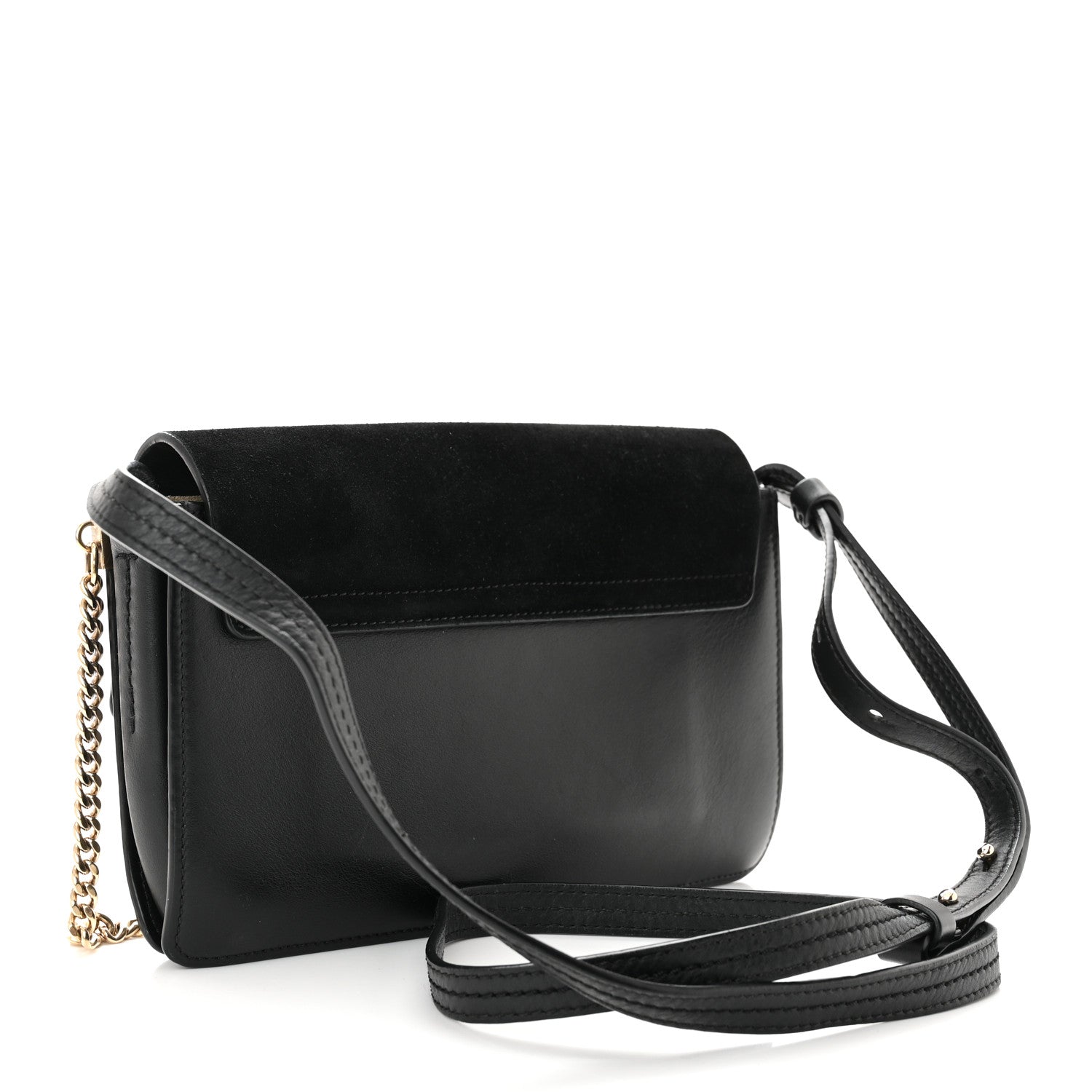 Chloe Suede Calfskin Small Faye Shoulder Bag Black 3 of 15