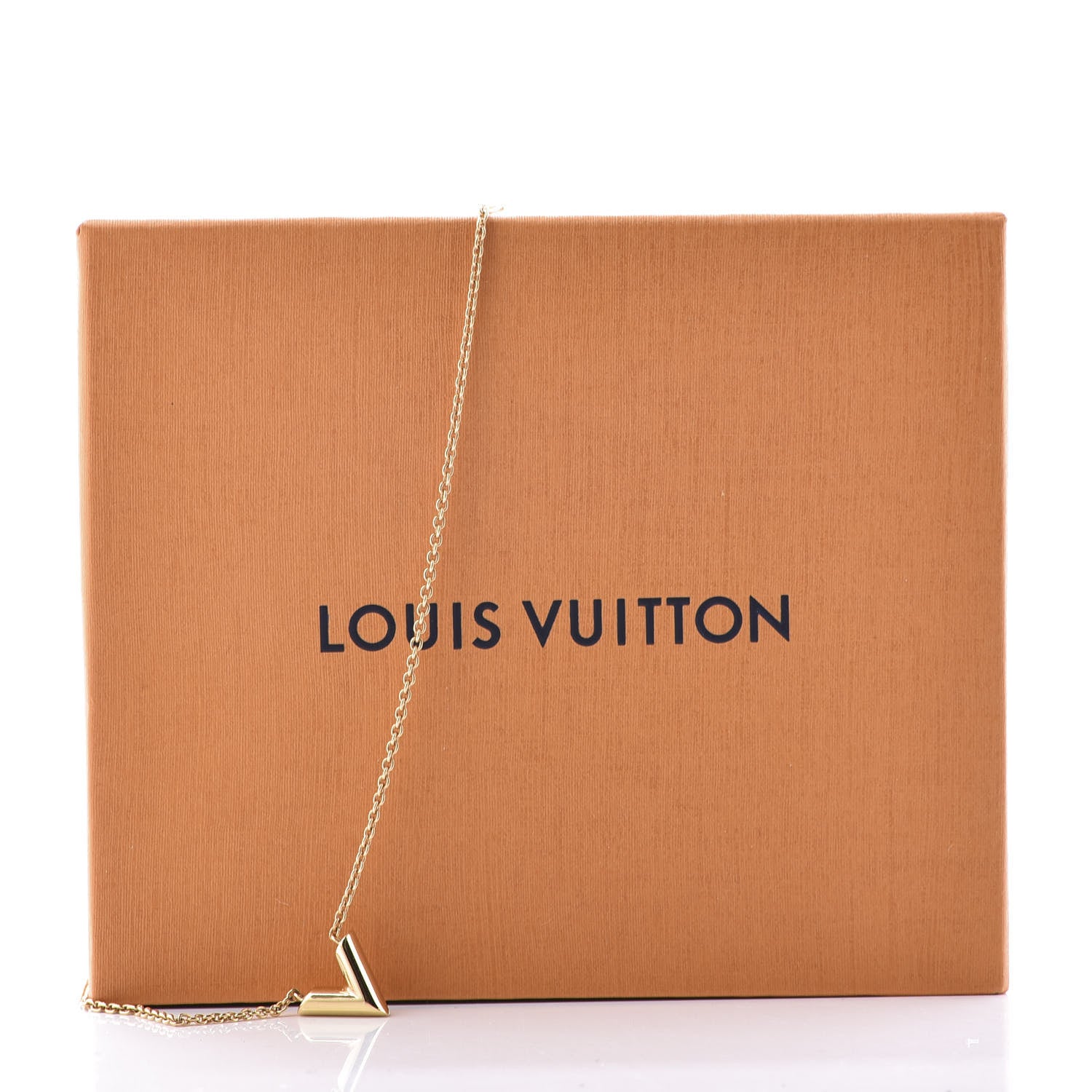 Louis Vuitton Essential V Necklace Gold 6 of 6