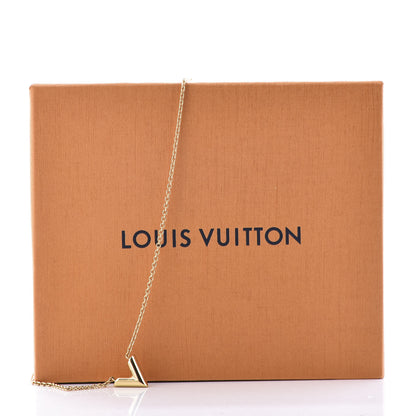 Louis Vuitton Essential V Necklace Gold 6 of 6