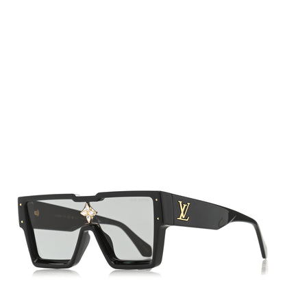 Louis Vuitton Acetate Swarovski Crystal Cyclone Sunglasses Z1578W Black 1 of 10