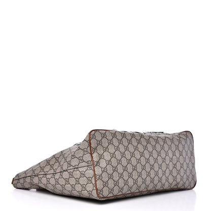 Gucci Soft GG Supreme Monogram Garden Collection Crossbody Tote Beige Tuscany 3 of 11