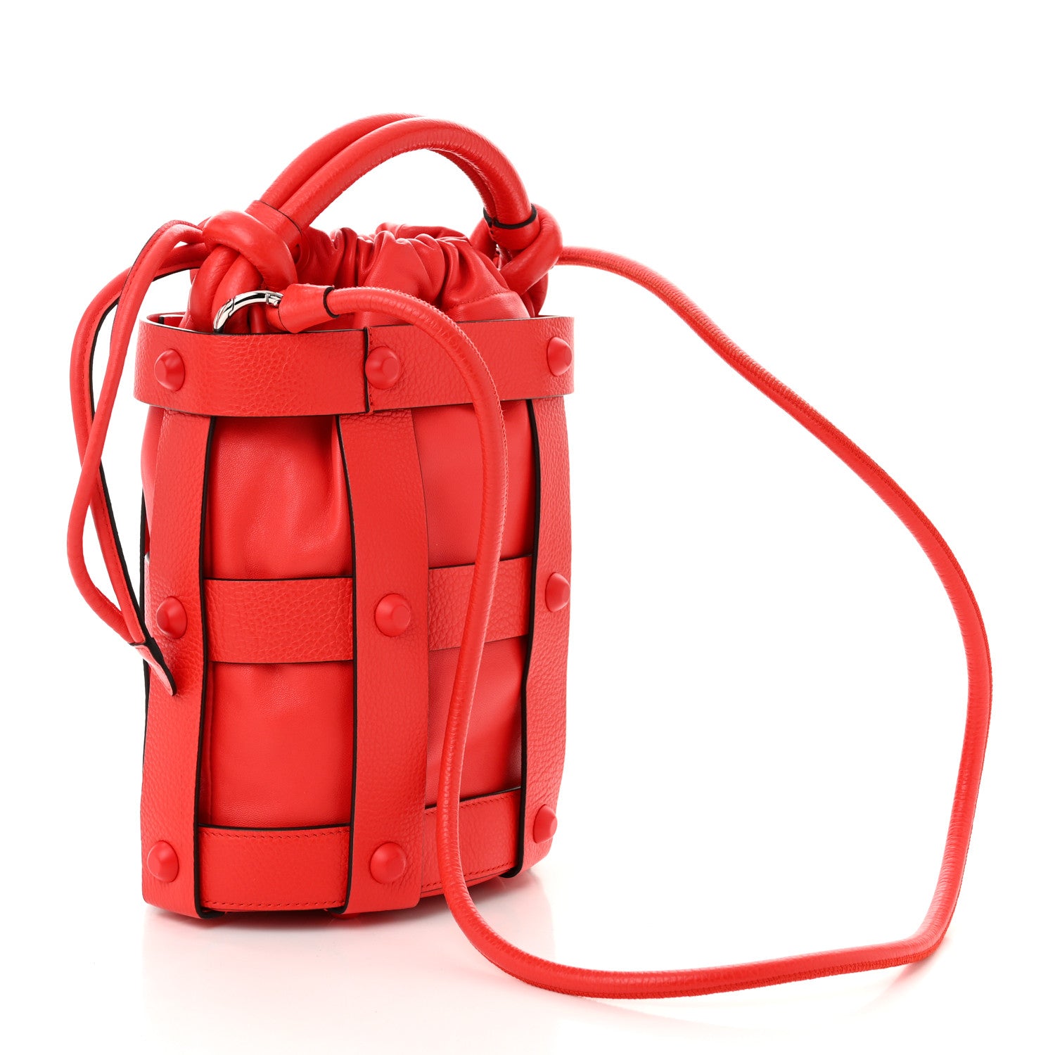 Salvatore Ferragamo Calfskin Cage Bag Candy Apple Red 3 of 9