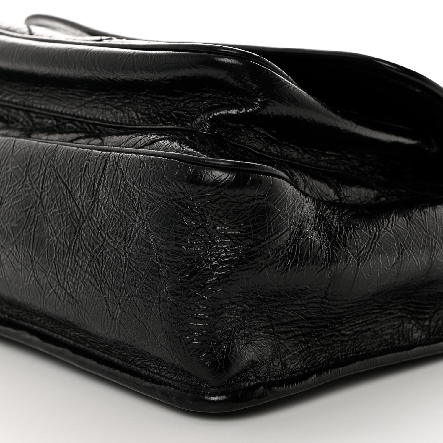 Saint Laurent Crinkled Calfskin Matelasse Monogram Medium Niki Chain Satchel Black 10 of 10