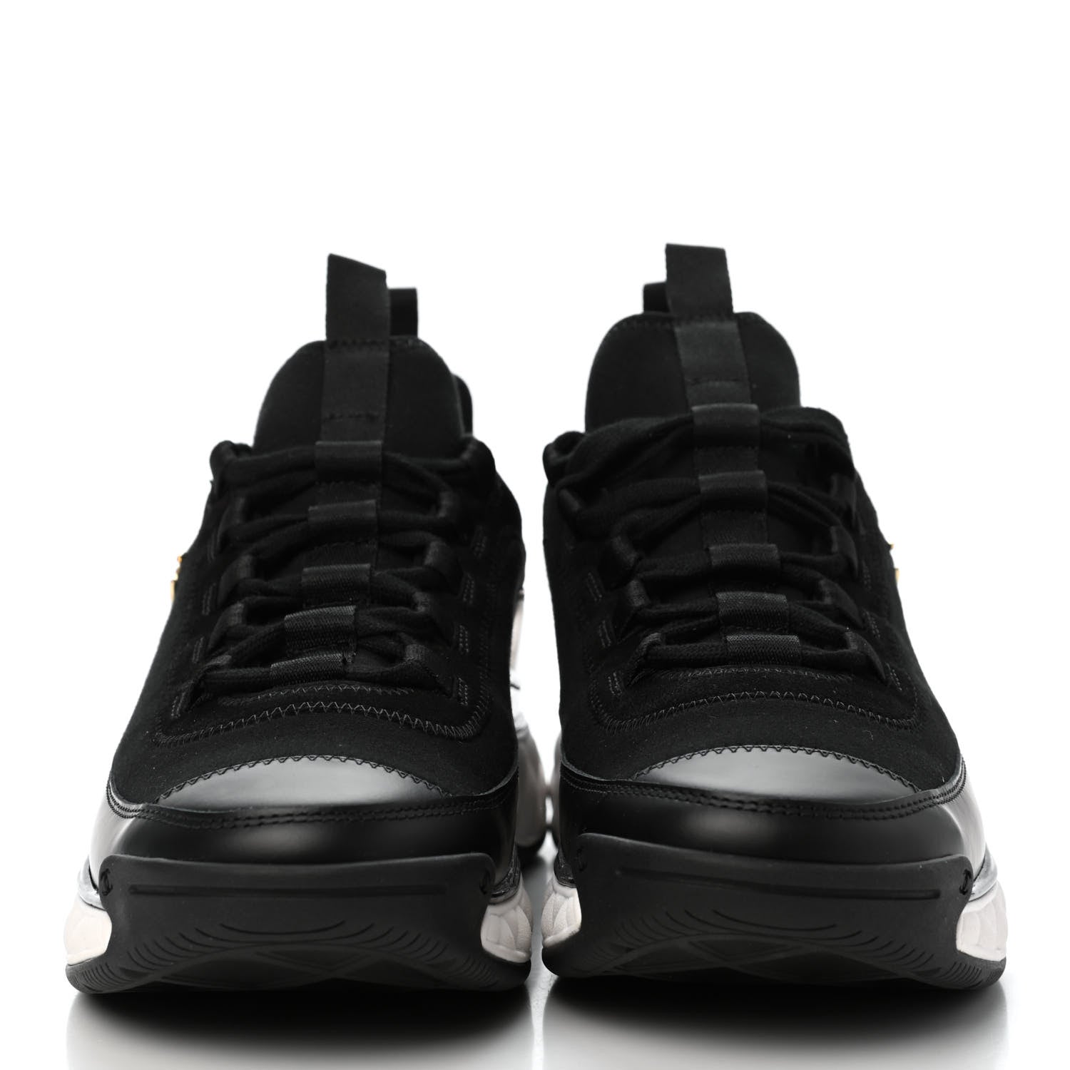 Chanel Velvet Calfskin Mixed Fibers CC Sneakers 40 Black 2 of 9