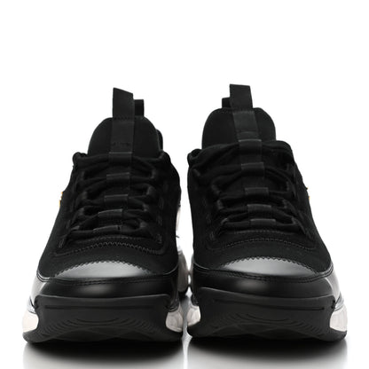 Chanel Velvet Calfskin Mixed Fibers CC Sneakers 40 Black 2 of 9