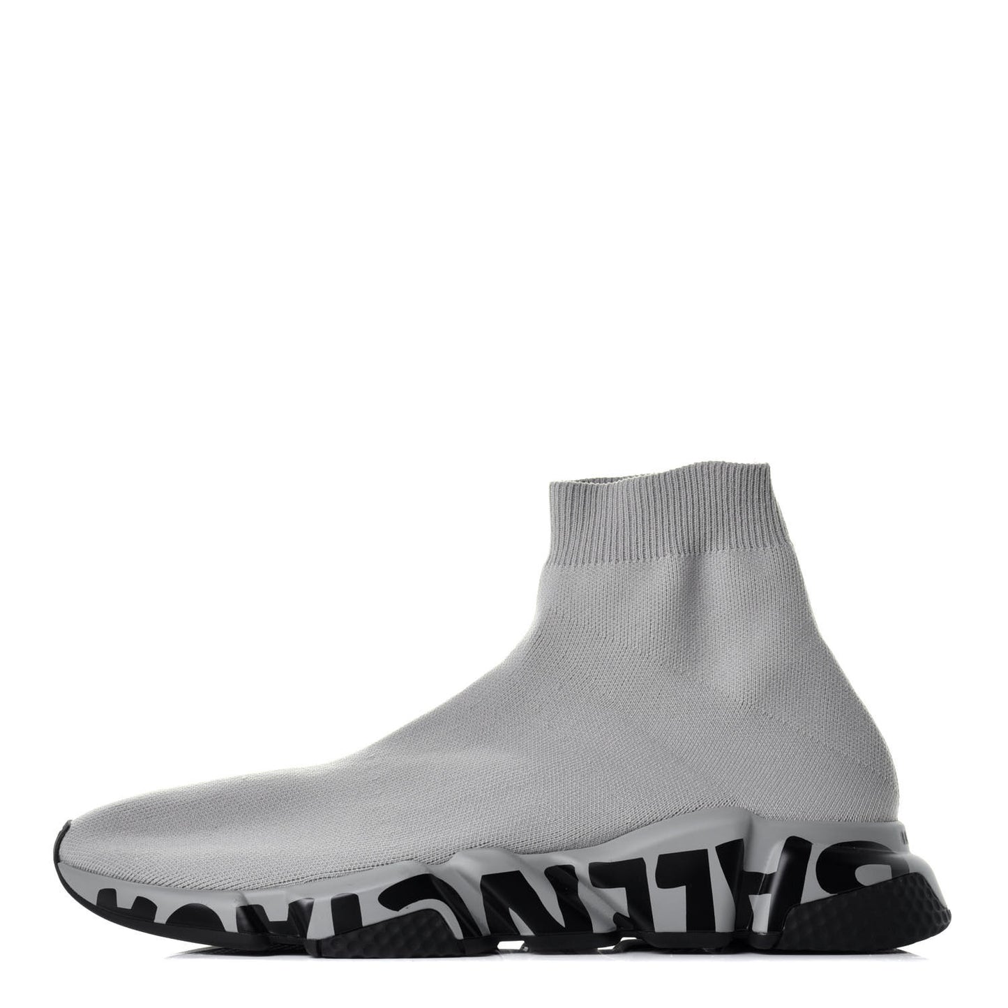 Recycled Knit Mens Speed Graffiti Sneakers 44 Grey Black