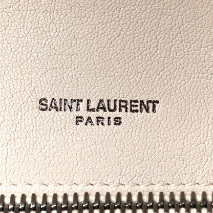 Saint Laurent Sheepskin Matelasse Chevron Monogram Medium College Bag Dove White 6 of 8