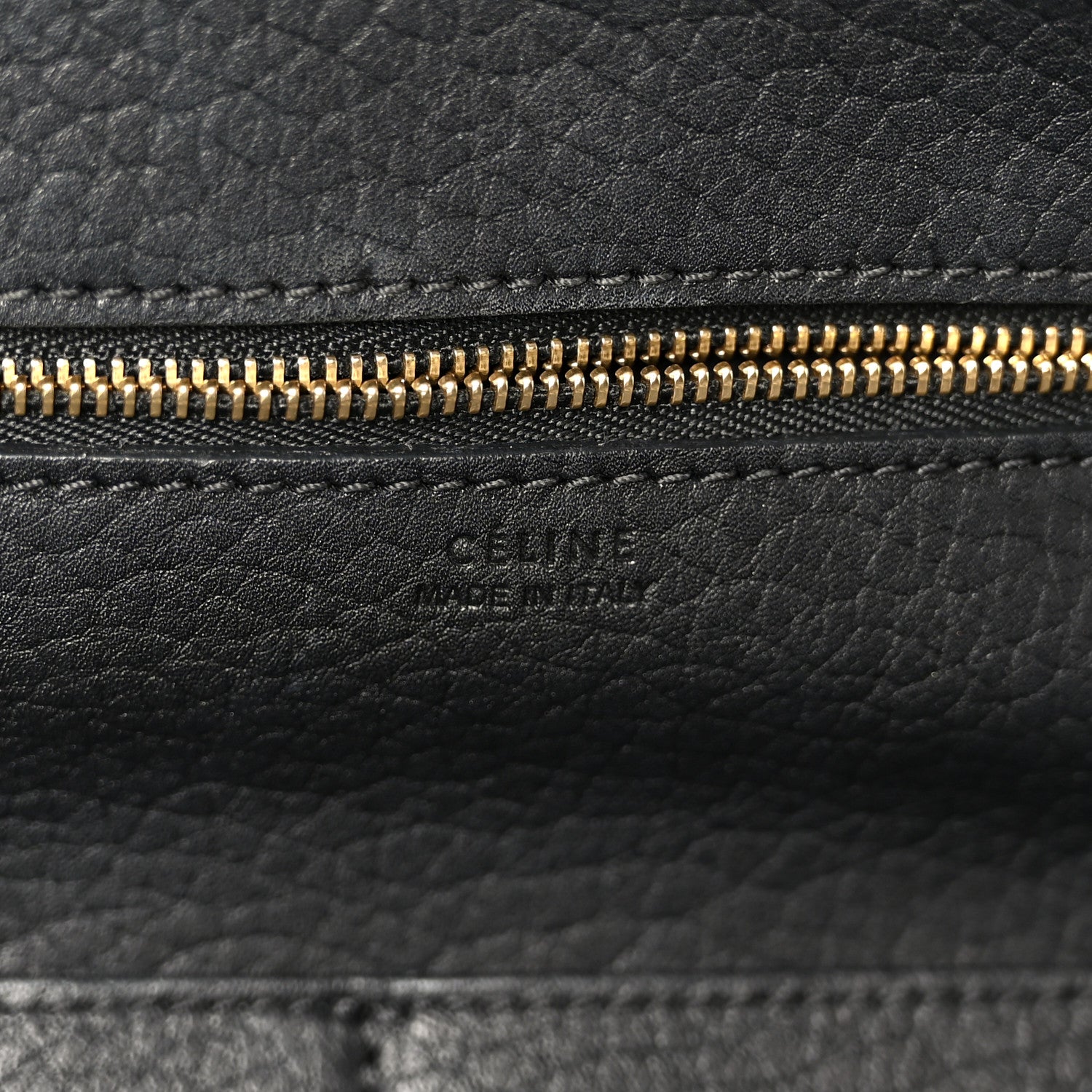 Celine Crisped Calfskin Mini Tie Knot Tote Black 6 of 10