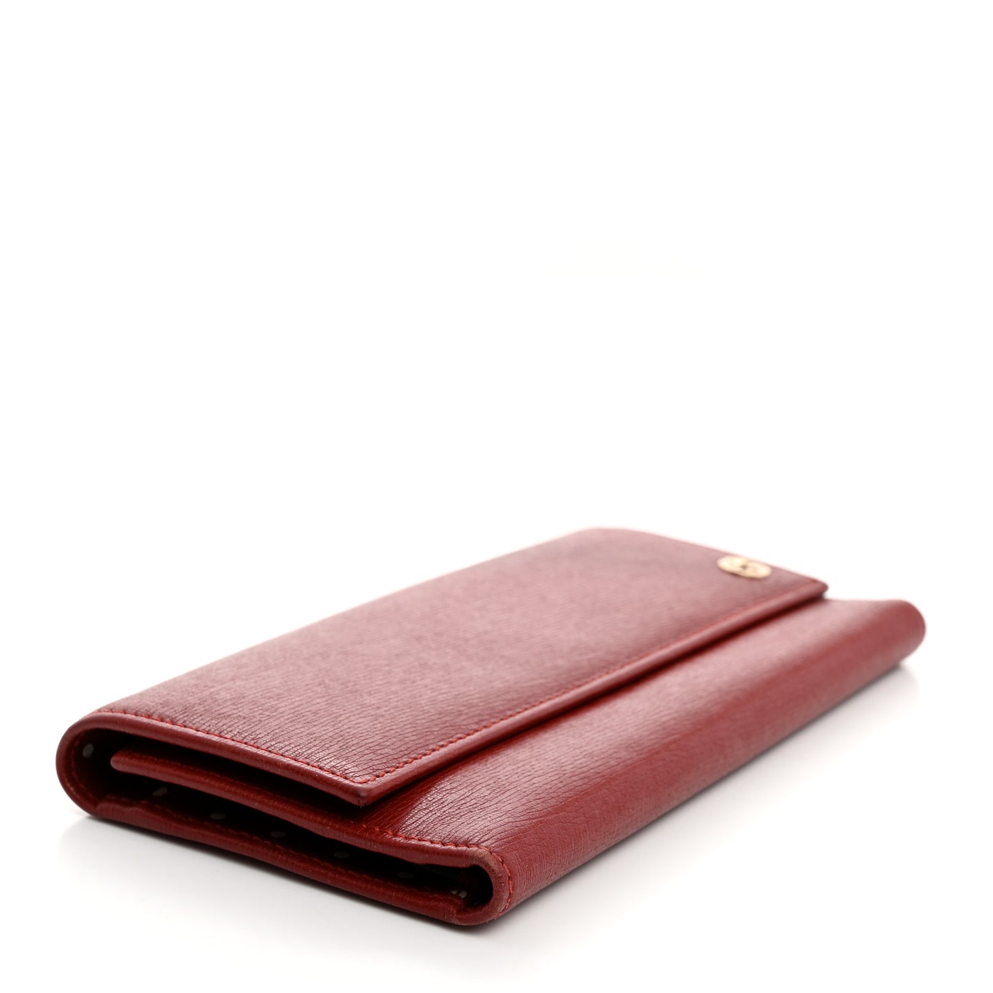 Calfskin GG Continental Wallet Red