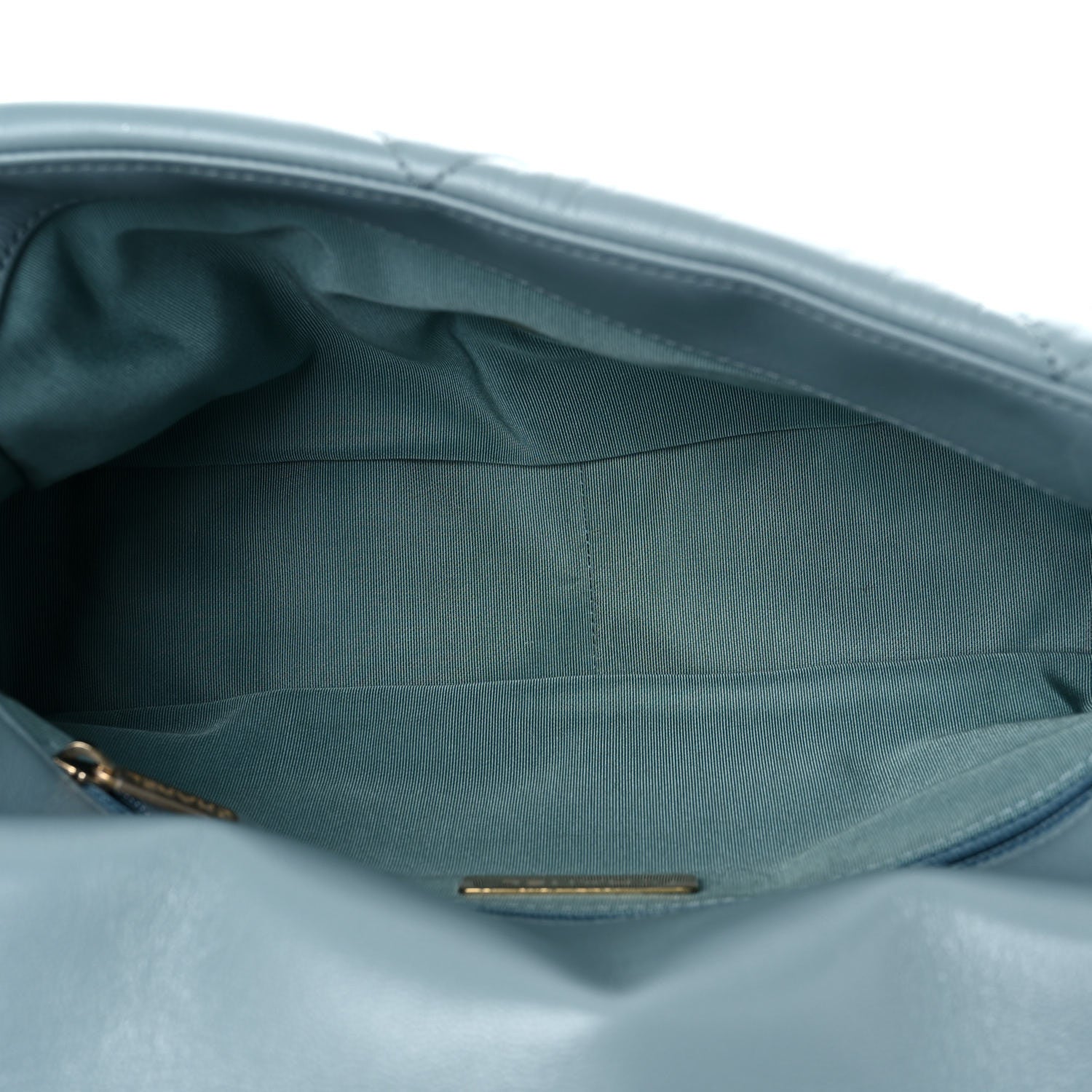 Chanel Lambskin Quilted Large Chanel 19 Flap Light Blue 5 of 11