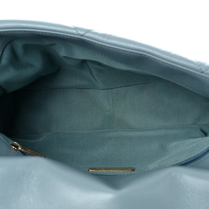Chanel Lambskin Quilted Large Chanel 19 Flap Light Blue 5 of 11
