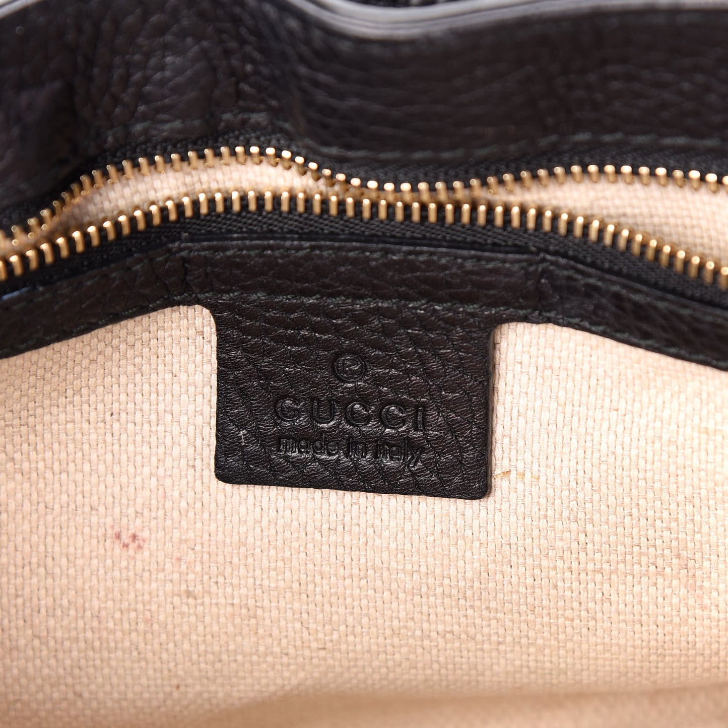 Pebbled Calfskin Medium Soho Flap Crossbody Black
