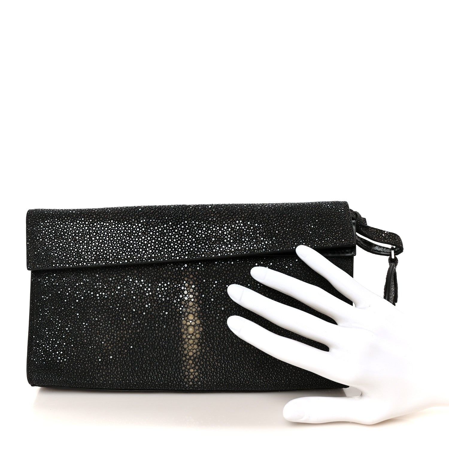 Alaia Stingray Pochette Clutch Black 2 of 7