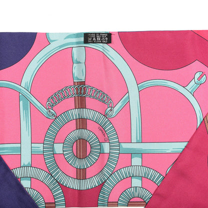 Hermes Silk Eperon D'Or Remix Maxi Twilly Rose Indien Cassis Vert 3 of 3