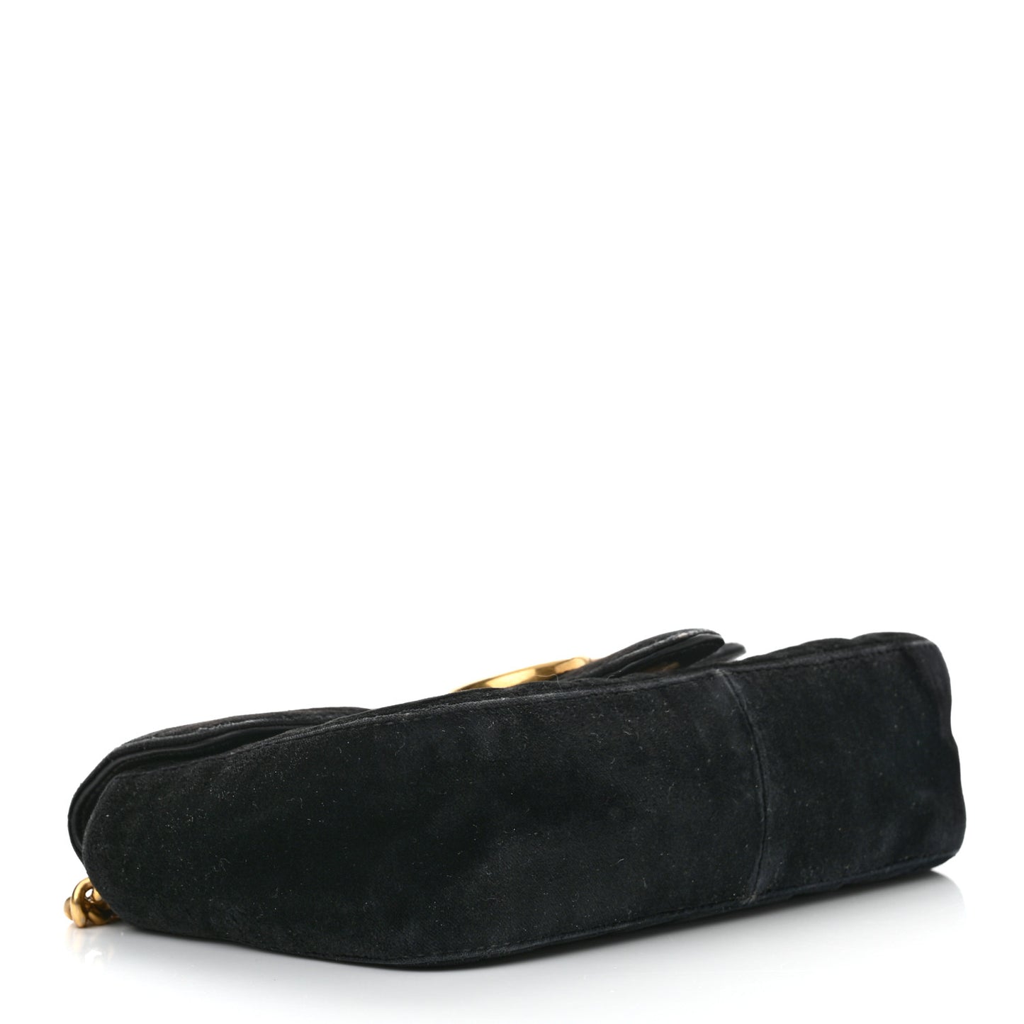 Velvet Matelasse Mini GG Marmont Shoulder Bag Black