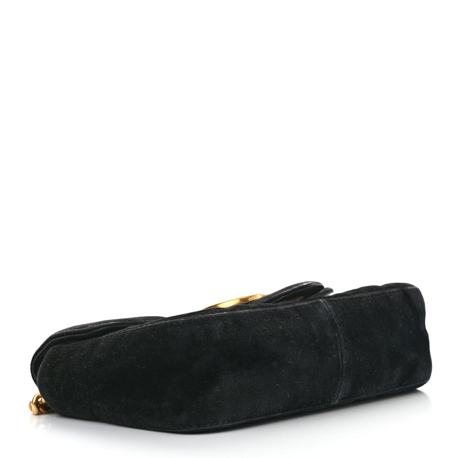 Gucci Velvet Matelasse Mini GG Marmont Shoulder Bag Black 4 of 13