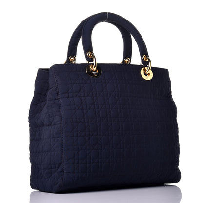 Christian Dior Nylon Cannage Large Lady Dior Navy Blue 3 of 8