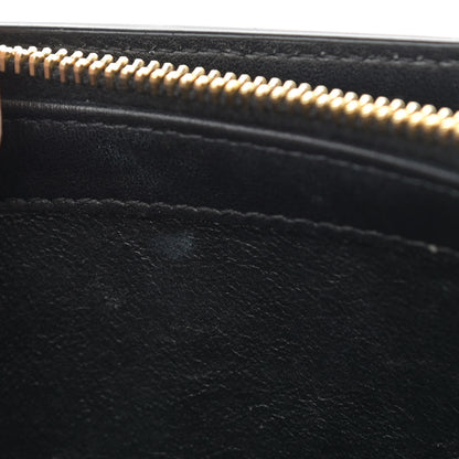 Saint Laurent Calfskin Crocodile Embossed Monogram Chain Wallet Black 11 of 12