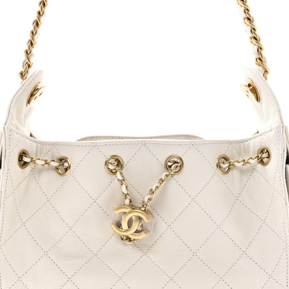 Chanel Caviar Quilted Mini Chanel 25 Handbag White 8 of 10