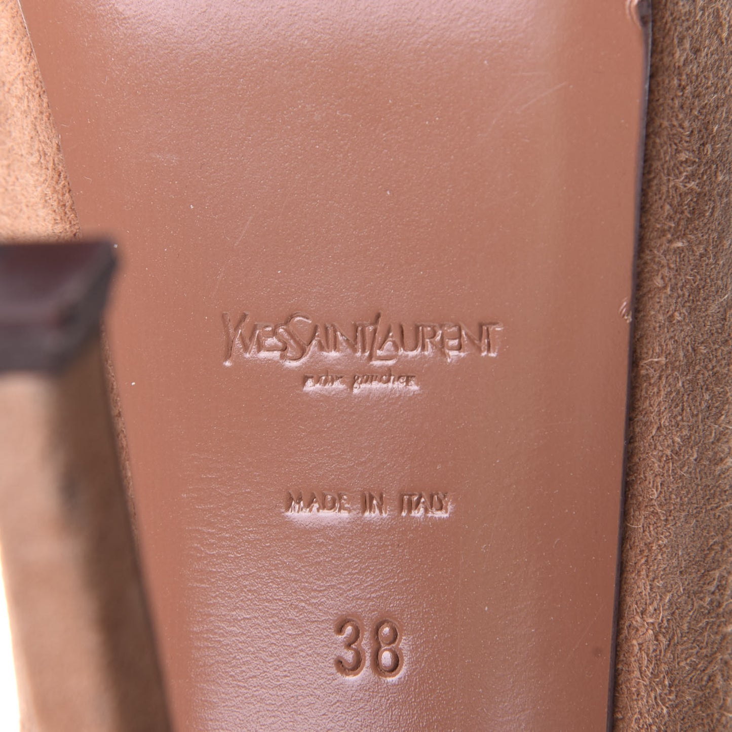 Suede Patent Tribtoo 105 Cap Toe Pumps 38 Tanned