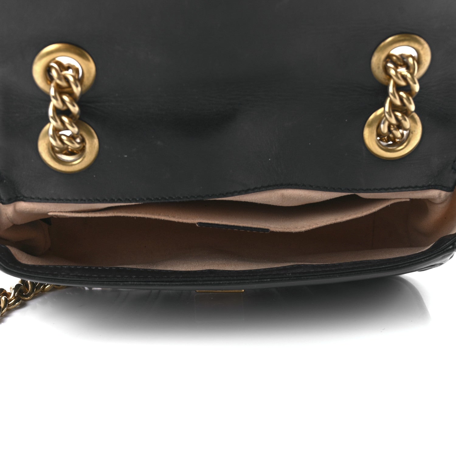 Gucci Calfskin Matelasse Mini GG Marmont Shoulder Bag Black 4 of 9