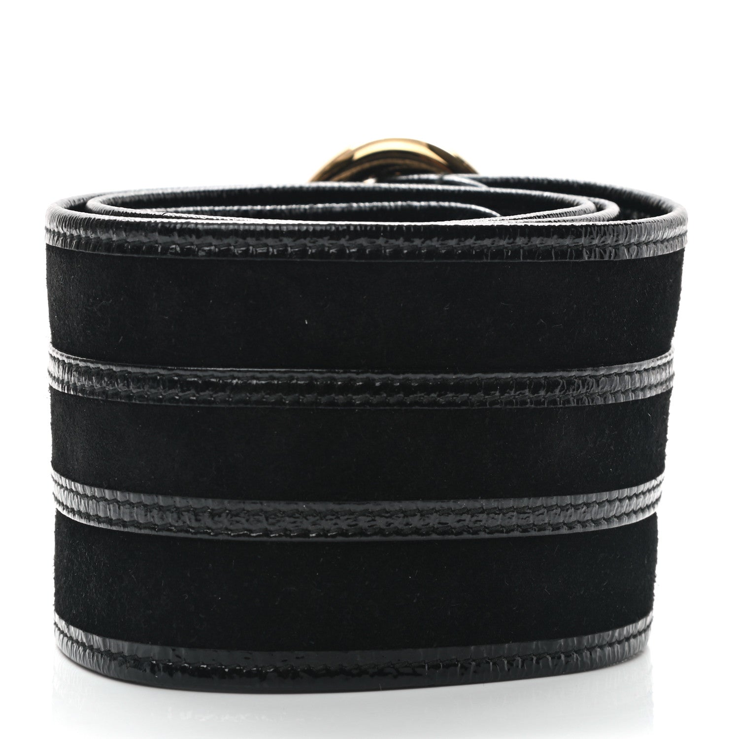 Gucci Suede Patent Belt 85 34 Black 2 of 3