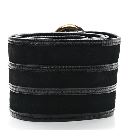 Gucci Suede Patent Belt 85 34 Black 2 of 3