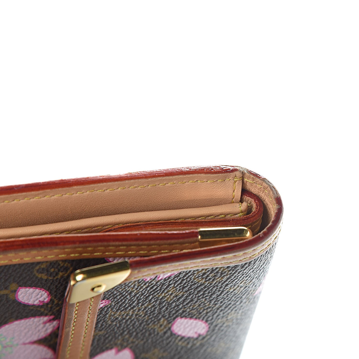 Louis Vuitton Monogram Cherry Blossom Porte Tresor International Wallet Brown 13 of 17