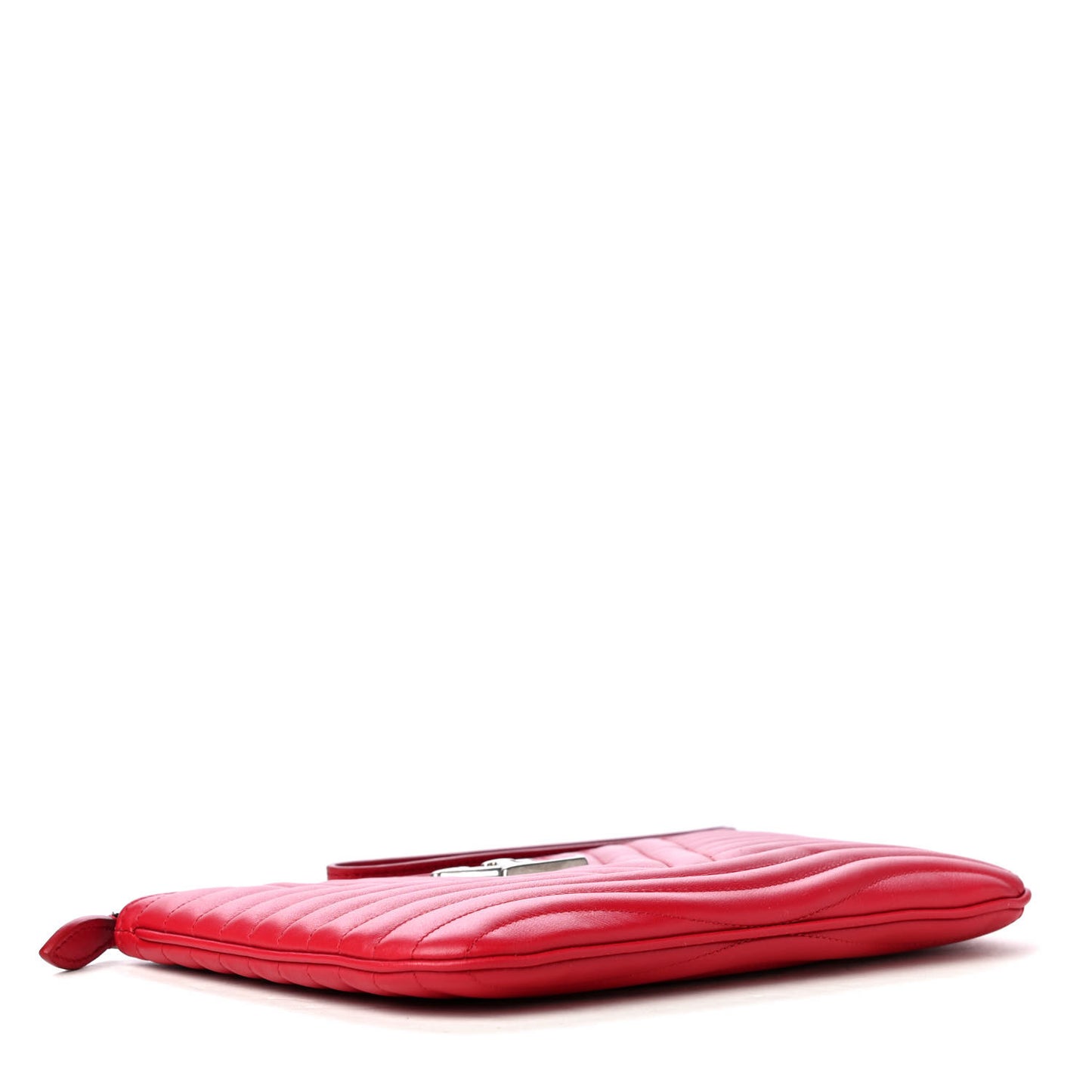 Calfskin New Wave Zipped Pochette Ecarlate