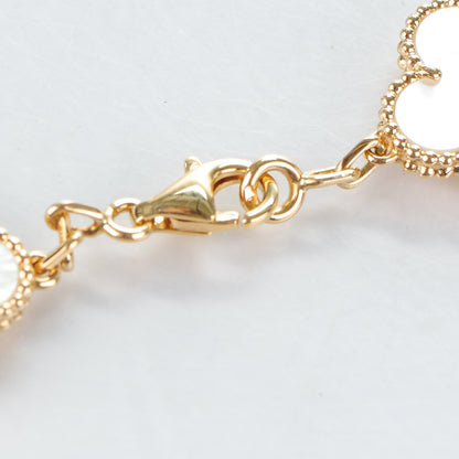 Van Cleef & Arpels 18K Yellow Gold Mother of Pearl 5 Motifs Vintage Alhambra Bracelet 3 of 4