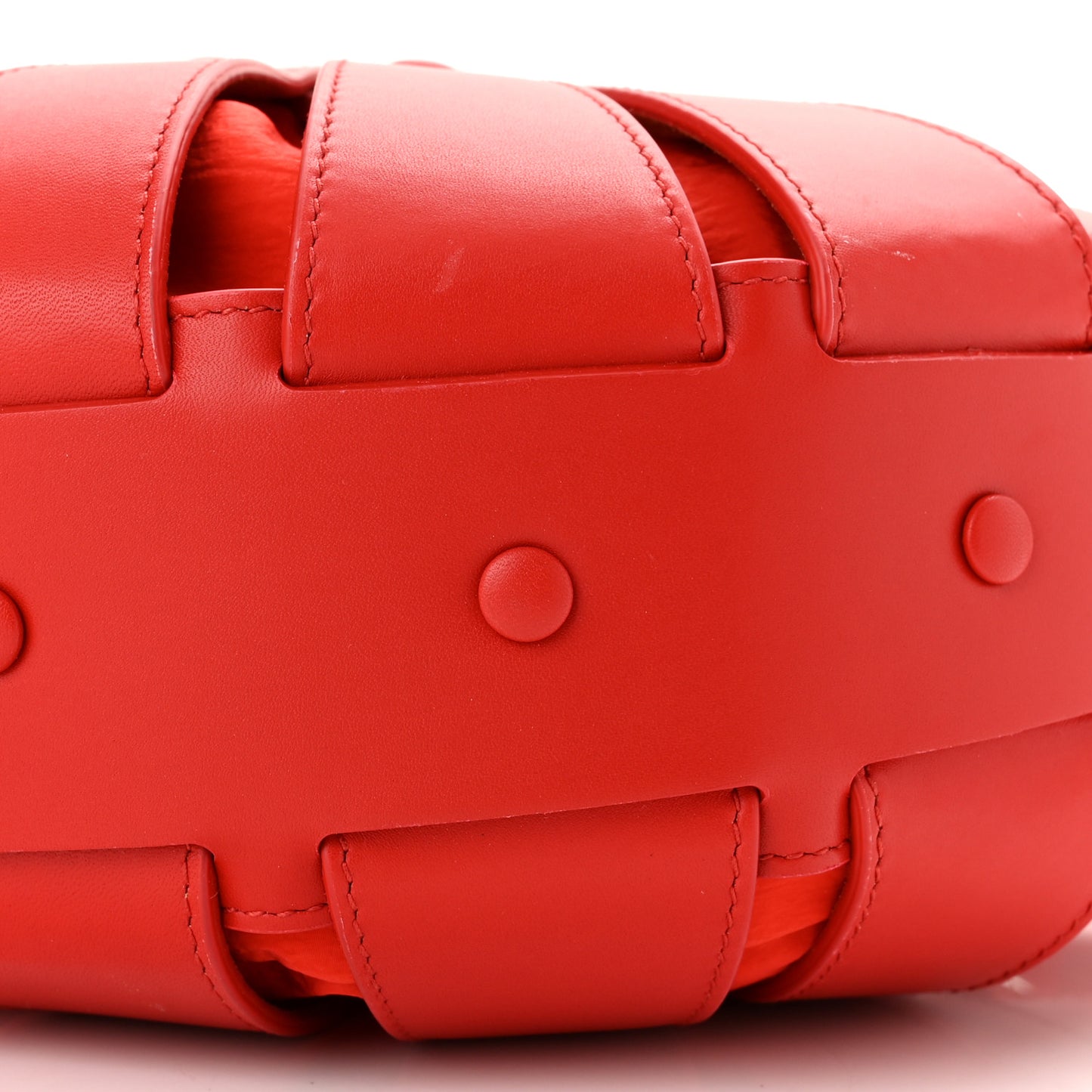 French Calfskin Small Shell Bag Chili Tomato