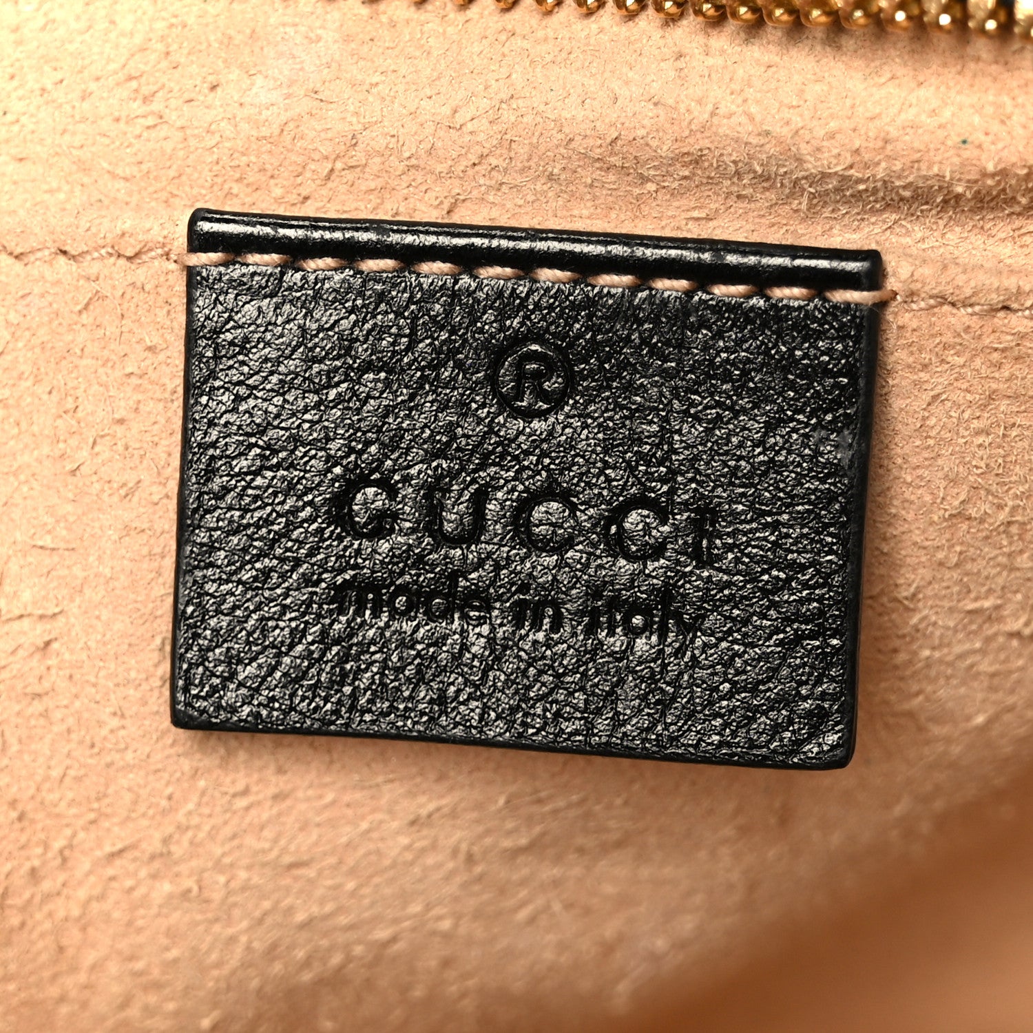 Gucci Monogram Matelasse Diagonal Small GG Marmont Chain Shoulder Bag Beige Black 6 of 11