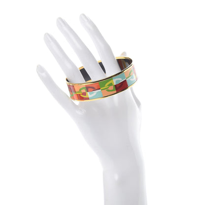 Hermes Enamel Printed Optique Chaine D'Ancre Wide Bracelet 70 2 of 6