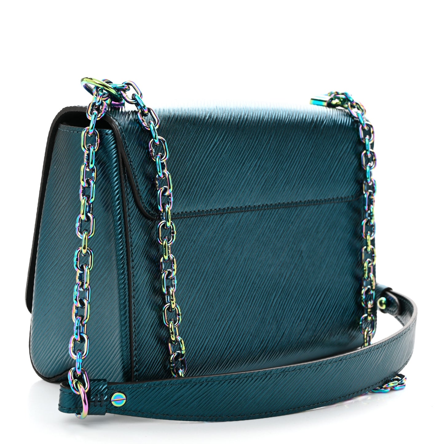 Epi Twist Scarabeo Shoulder Bag MM Blue Boreale