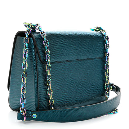 Louis Vuitton Epi Twist Scarabeo Shoulder Bag MM Blue Boreale 4 of 10