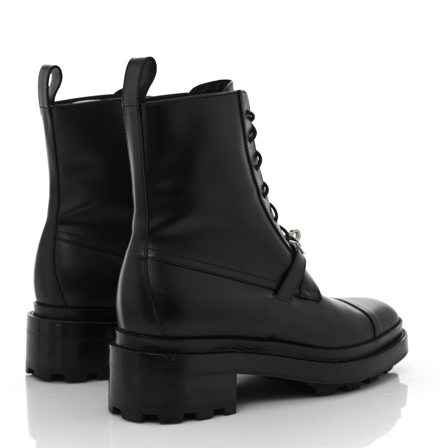 Hermes Glossed Calfskin Funk Ankle Boots 40 Black 4 of 8