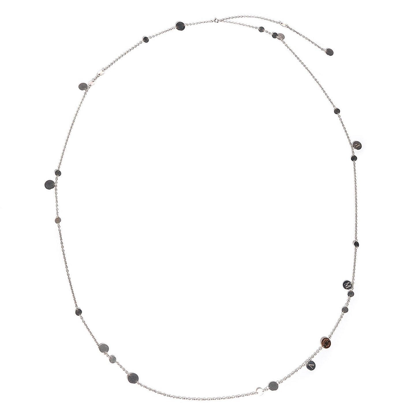 Sterling Silver 18K Rose Gold Confettis Long Necklace
