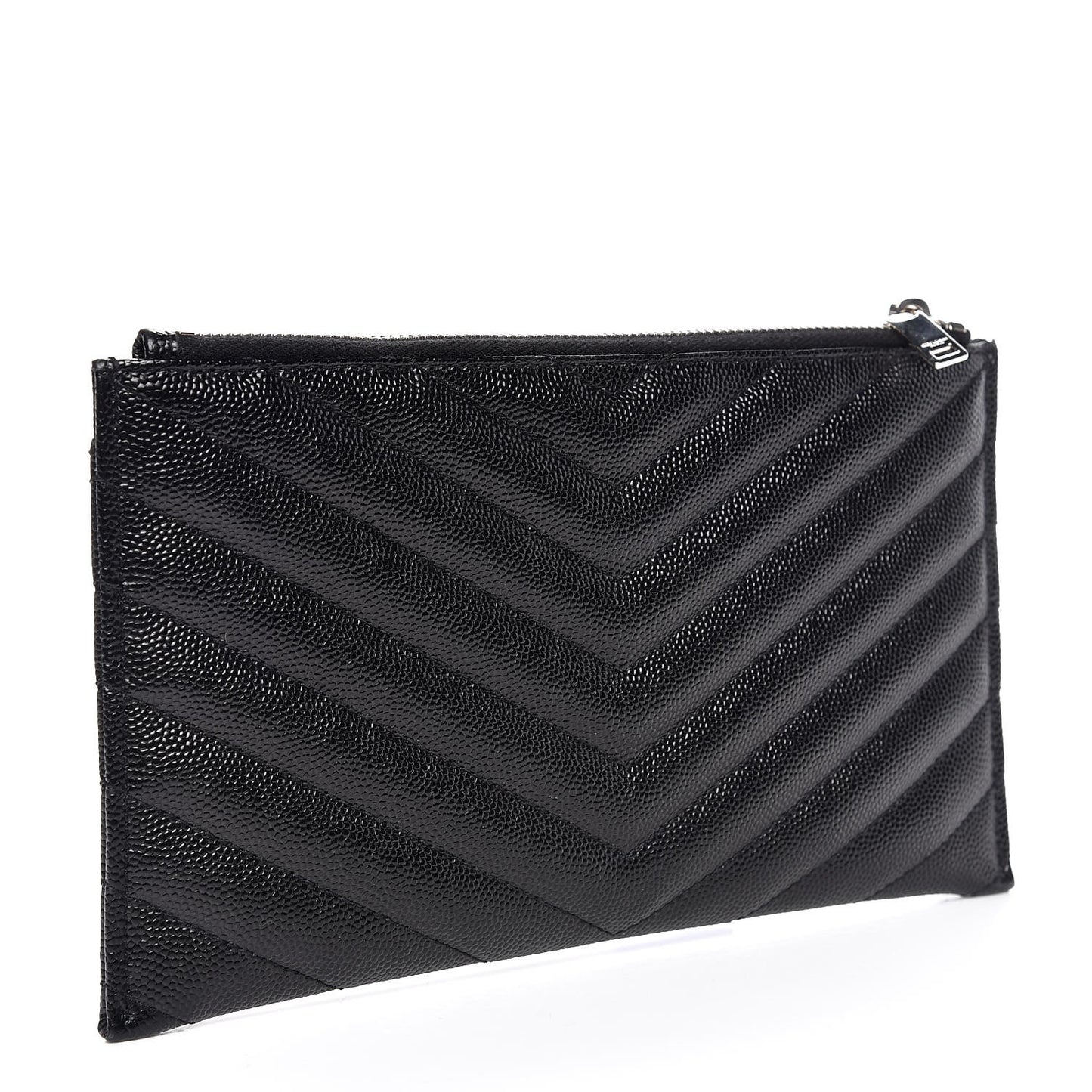 Grain De Poudre Chevron Monogram Bill Pouch Black