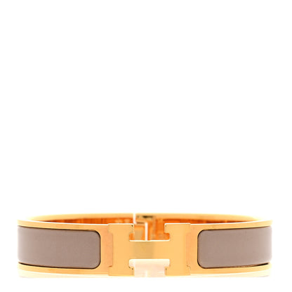 Hermes Enamel Narrow Clic Clac H Bracelet PM Marron Glace 1 of 5