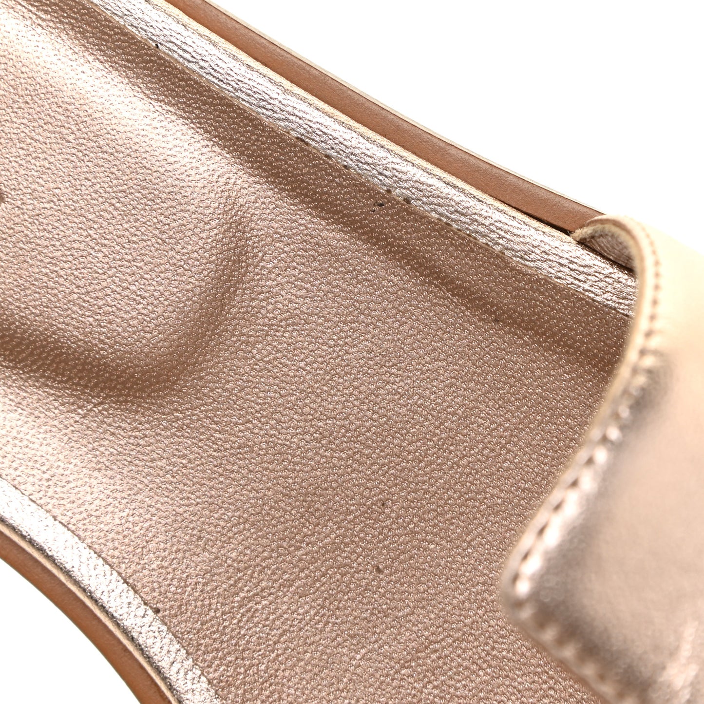Metallic Nappa Calfskin Oran Sandals 41 Or Rose