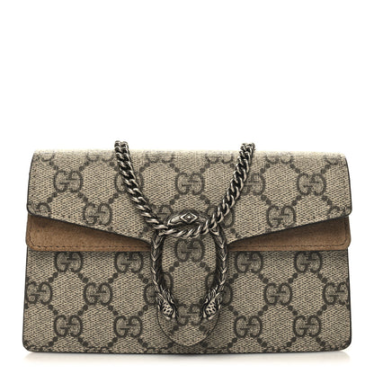 Gucci GG Supreme Monogram Super Mini Dionysus Shoulder Bag Taupe 1 of 11