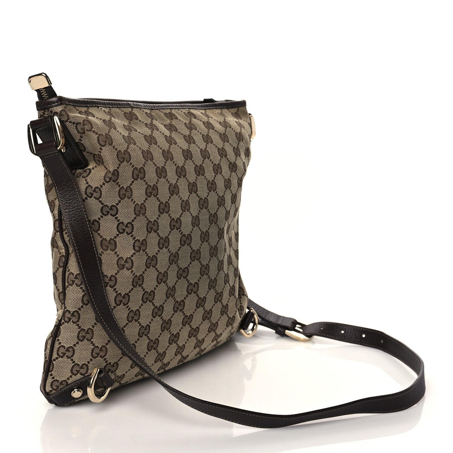 Gucci Monogram Abbey Messenger Bag Dark Brown 2 of 9