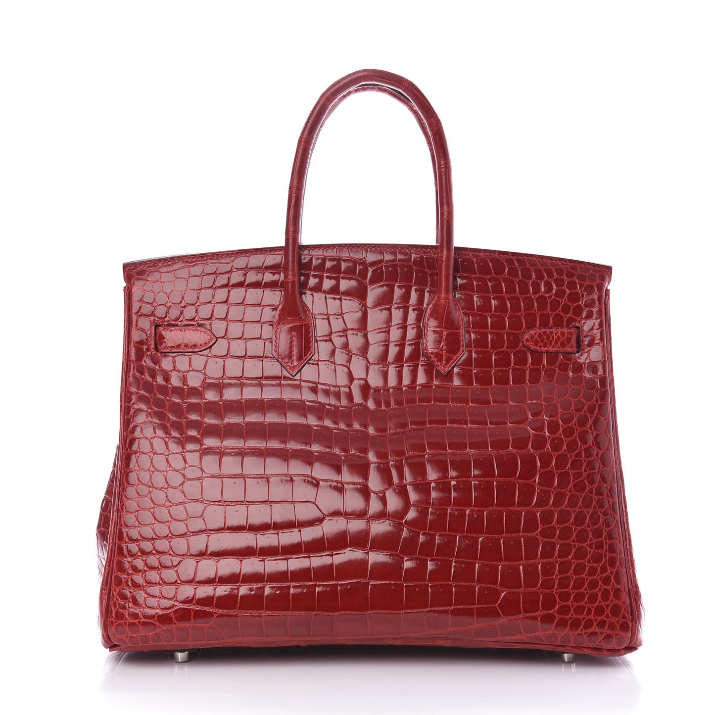 Shiny Porosus Crocodile Birkin 35 Rouge Vif