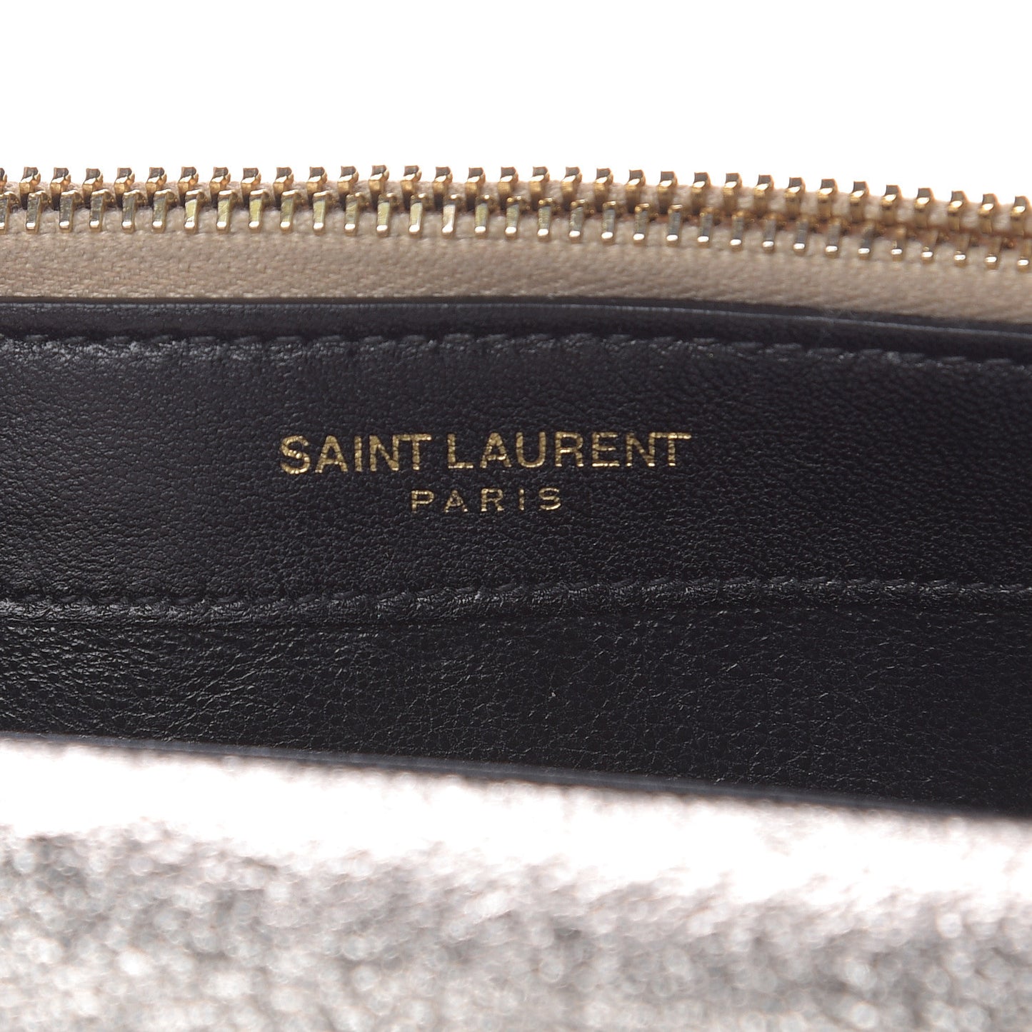 Metallic Calfskin Kate Monogram Tassel Chain Wallet Gold