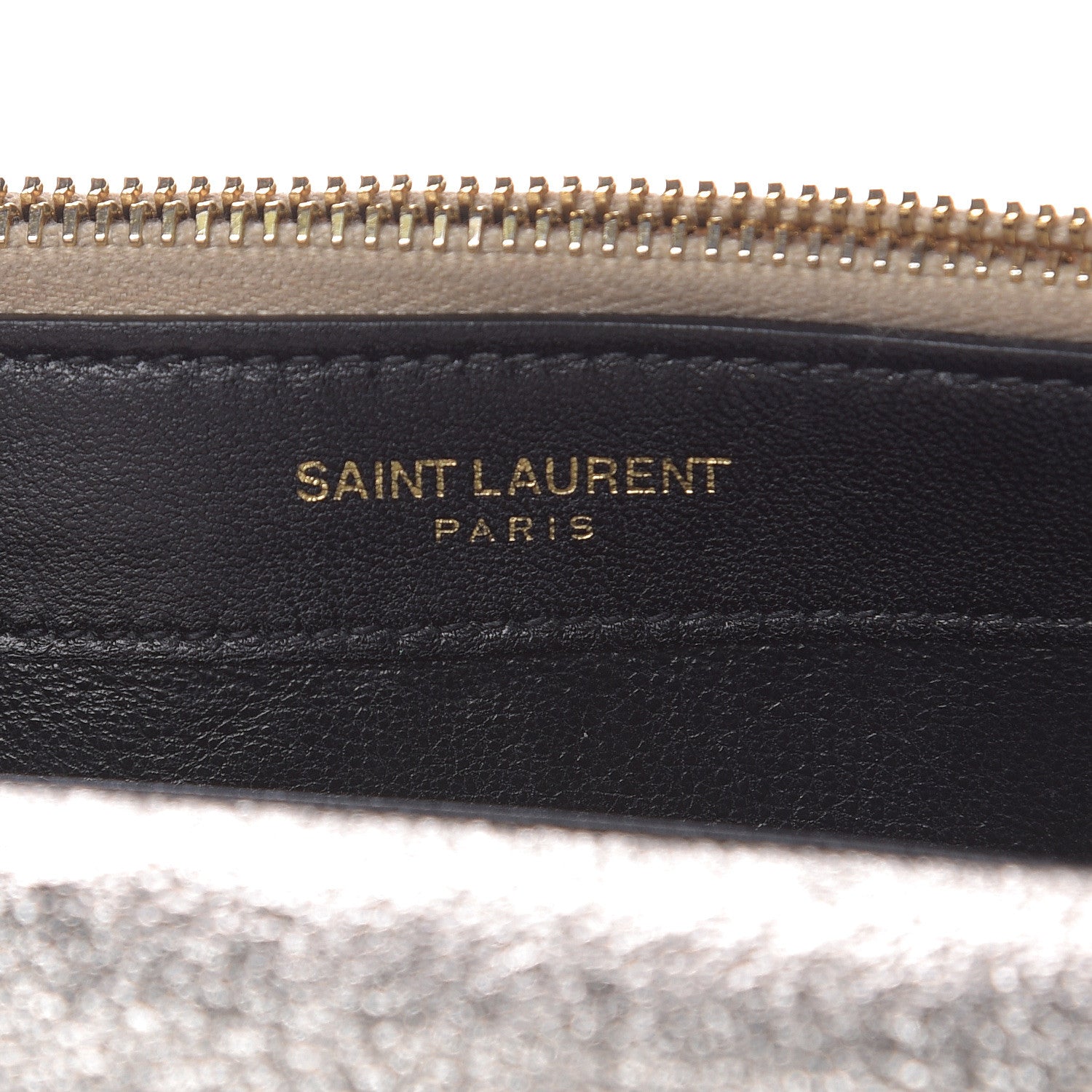 Saint Laurent Metallic Calfskin Kate Monogram Tassel Chain Wallet Gold 6 of 13