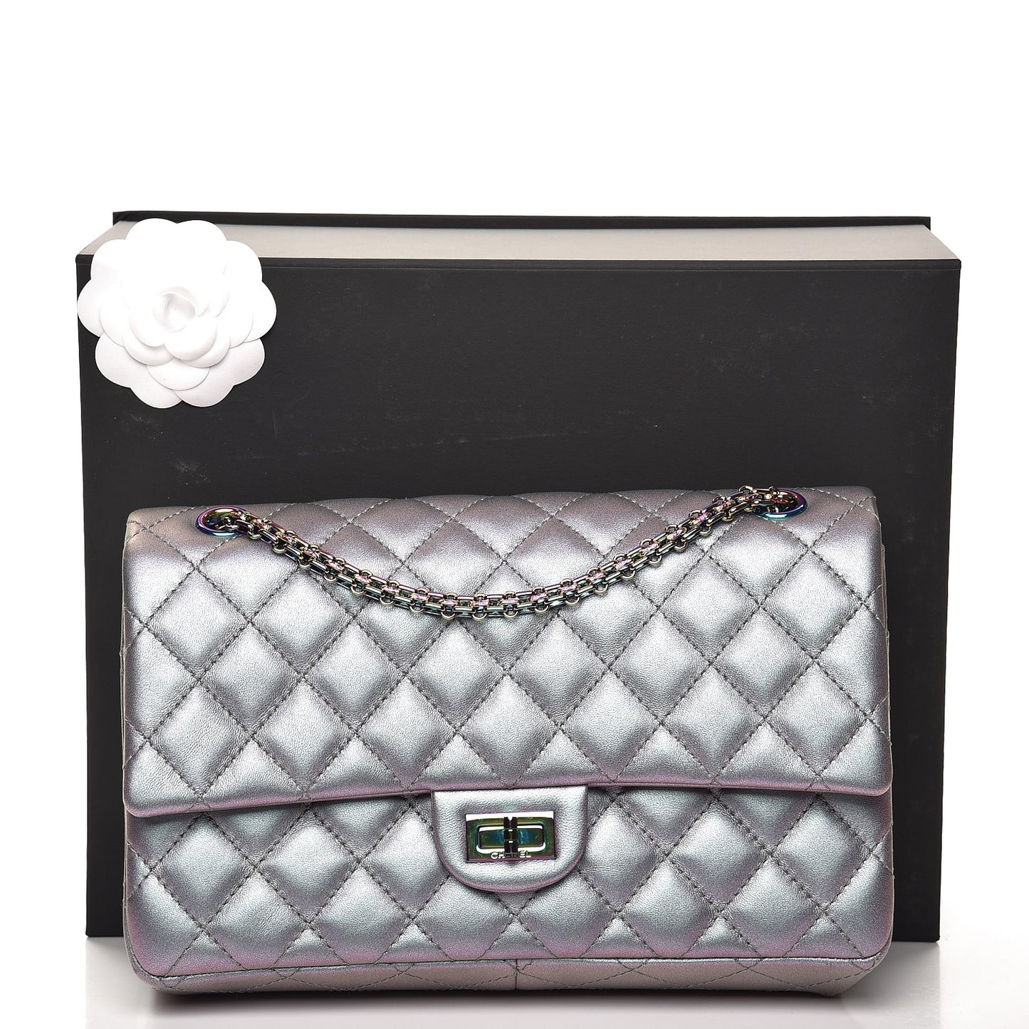 Iridescent Lambskin Quilted 2.55 Reissue 226 Flap Light Purple
