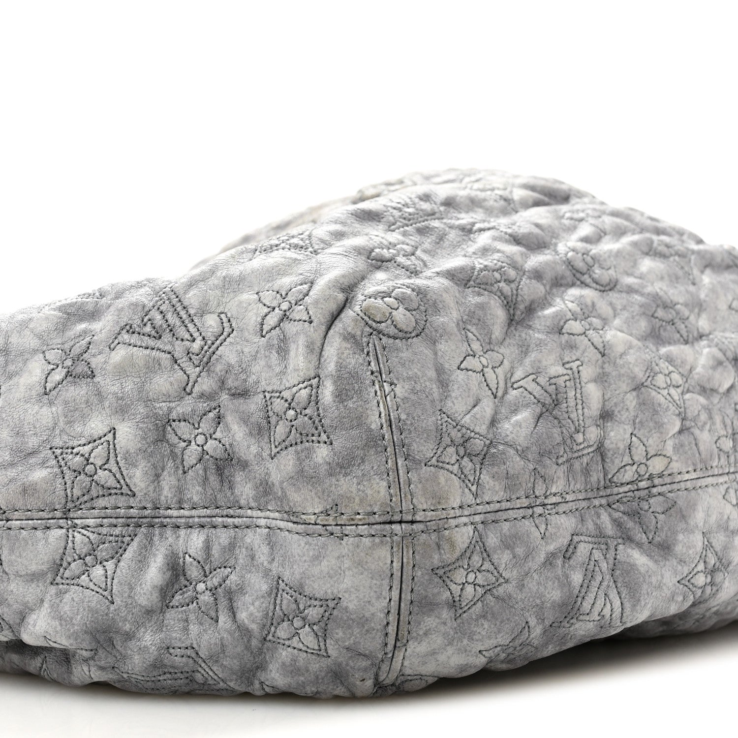 Louis Vuitton Lambskin Olympe Nimbus GM Gris Perle 9 of 13
